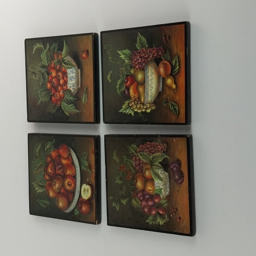 Vintage Fruit Design Coasters
